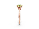Rose gold Fancy Yellow Round Cut Diamond Solitaire Engagement Ring with Classic Band and Four-Prong Setting_38