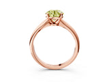 Rose gold Fancy Yellow Round Cut Diamond Solitaire Engagement Ring with Classic Band and Four-Prong Setting_39