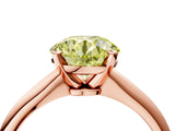 Rose gold Fancy Yellow Round Cut Diamond Solitaire Engagement Ring with Classic Band and Four-Prong Setting_40