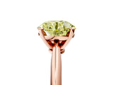 Rose gold Fancy Yellow Round Cut Diamond Solitaire Engagement Ring with Classic Band and Four-Prong Setting_41