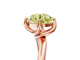 Rose gold Fancy Yellow Round Cut Diamond Solitaire Engagement Ring with Four-Prong Setting and Classic Band_25