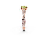 Rose gold Fancy Yellow Round Cut Diamond Solitaire Engagement Ring with Twisted Pavé Band and Four-Prong Setting_50