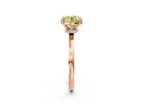 Rose gold Fancy Yellow Round Cut Diamond Solitaire Ring with Classic Band and Four-Prong Setting_2