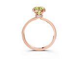 Rose gold Fancy Yellow Round Cut Diamond Solitaire Ring with Classic Band and Four-Prong Setting_3