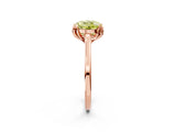 Rose gold Fancy Yellow Round Cut Diamond Solitaire Ring with Flower Prong Setting and Classic Band_14
