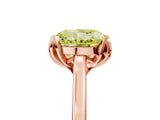 Rose gold Fancy Yellow Round Cut Diamond Solitaire Ring with Flower Prong Setting and Classic Band_17