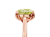 Rose gold Fancy Yellow Round Cut Diamond Solitaire Ring with Flower Prong Setting and Classic Band_38