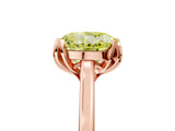 Rose gold Fancy Yellow Round Cut Diamond Solitaire Ring with Flower Prong Setting and Classic Band_41
