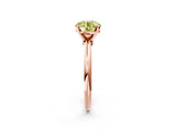 Rose gold Fancy Yellow Round Cut Diamond Solitaire Ring with Six-Prong Setting and Classic Band_37