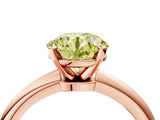 Rose gold Fancy Yellow Round Cut Diamond Solitaire Ring with Six-Prong Setting and Classic Band_39