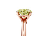 Rose gold Fancy Yellow Round Cut Diamond Solitaire Ring with Six-Prong Setting and Classic Band_40