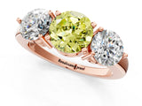 Rose gold Fancy Yellow Round Cut Diamond Three-Stone Ring with Prong Setting and Classic Band_40