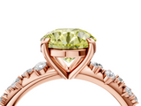 Rose gold Fancy Yellow Round  Cut Diamond Vine Band with Four-Prong Setting_4