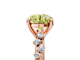 Rose gold Fancy Yellow Round  Cut Diamond Vine Band with Four-Prong Setting_5