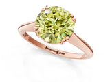 Rose gold Fancy Yellow Round Cut Solitaire Diamond Ring with Six-Prong Setting and Classic Band_13