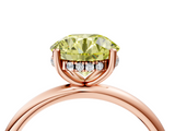 Rose gold Fancy Yellow Round  Cut Solitaire Engagement Ring with Four-Prong Setting and Classic Band_4