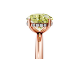 Rose gold Fancy Yellow Round  Cut Solitaire Engagement Ring with Four-Prong Setting and Classic Band_5