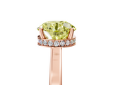 Rose gold Fancy Yellow Round  Cut Solitaire Engagement Ring with Four-Prong Setting on a Classic Band_5