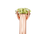 Rose gold Fancy Yellow Round Cut Solitaire Engagement Ring with Tapered Band and Four-Prong Setting_8