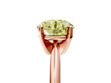Rose gold Fancy Yellow Round  Cut Solitaire Ring with Four-Prong Setting on a Classic Band_5