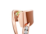 Rose gold Fancy Yellow Round Cut Solitaire Tension-Set Diamond Split Shank Ring_5