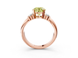 Rose gold Fancy Yellow Round  Cut Three-Stone Channel Set Ring with Bar Prongs_3