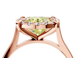 Rose gold Fancy Yellow Round  Diamond Cluster Halo Solitaire with Four-Prong Setting_33