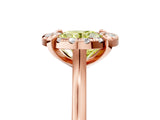 Rose gold Fancy Yellow Round  Diamond Cluster Halo Solitaire with Four-Prong Setting_34