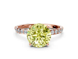 Rose gold Fancy Yellow Round  Diamond Pavé Band with Six-Prong Setting_27