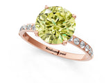 Rose gold Fancy Yellow Round  Diamond Pavé Band with Six-Prong Setting_28