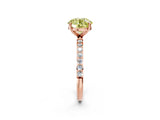 Rose gold Fancy Yellow Round  Diamond Pavé Band with Six-Prong Setting_29