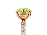 Rose gold Fancy Yellow Round  Diamond Pavé Band with Six-Prong Setting_32