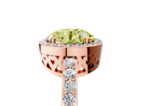 Rose gold Fancy Yellow Round  Halo Diamond Pavé Band Ring with Prong Setting_5