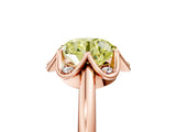 Rose gold Fancy Yellow Round  Halo Diamond Ring with Round Cluster Setting, Solitaire Band, and Four-Prong Setting_34