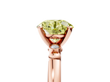 Rose gold Fancy Yellow Round  Solitaire Beaded Band with Four-Prong Setting_5