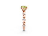 Rose gold Fancy Yellow Round  Solitaire Bezel-Set Diamond Ring with Beaded Band and Four-Prong Setting_31
