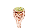 Rose gold Fancy Yellow Round  Solitaire Celtic Knot Engagement Ring with Four-Prong Setting_5