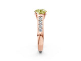 Rose gold Fancy Yellow Round  Solitaire Channel-Set Diamond Engagement Ring with Four-Prong Setting_30