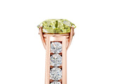Rose gold Fancy Yellow Round  Solitaire Channel-Set Diamond Engagement Ring with Four-Prong Setting_33