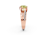 Rose gold Fancy Yellow Round  Solitaire Channel-Set Split Shank Ring with Tension Prong Setting_5
