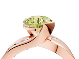 Rose gold Fancy Yellow Round  Solitaire Channel-Set Split Shank Ring with Tension Prong Setting_7