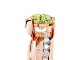 Rose gold Fancy Yellow Round  Solitaire Channel-Set Split Shank Ring with Tension Prong Setting_8