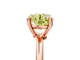 Rose gold Fancy Yellow Round  Solitaire Diamond Ring with 4-Prong Setting on a Classic Band_8