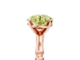 Rose gold Fancy Yellow Round  Solitaire Diamond Ring with Bamboo Band and Four-Prong Setting_5