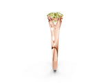 Rose gold Fancy Yellow Round  Solitaire Diamond Ring with Cathedral Band and Four-Prong Setting_31