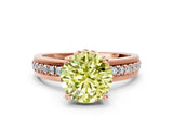 Rose gold Fancy Yellow Round  Solitaire Diamond Ring with Channel Set Band and Six-Prong Setting_29