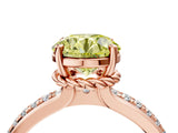 Rose gold Fancy Yellow Round  Solitaire Diamond Ring with Channel Set Band and Six-Prong Setting_33