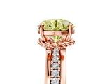 Rose gold Fancy Yellow Round  Solitaire Diamond Ring with Channel Set Band and Six-Prong Setting_34