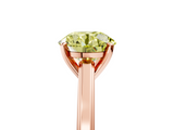 Rose gold Fancy Yellow Round  Solitaire Diamond Ring with Four-Prong Setting and Classic Band_8