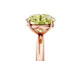 Rose gold Fancy Yellow Round  Solitaire Diamond Ring with Four-Prong Setting on a Plain Band_25